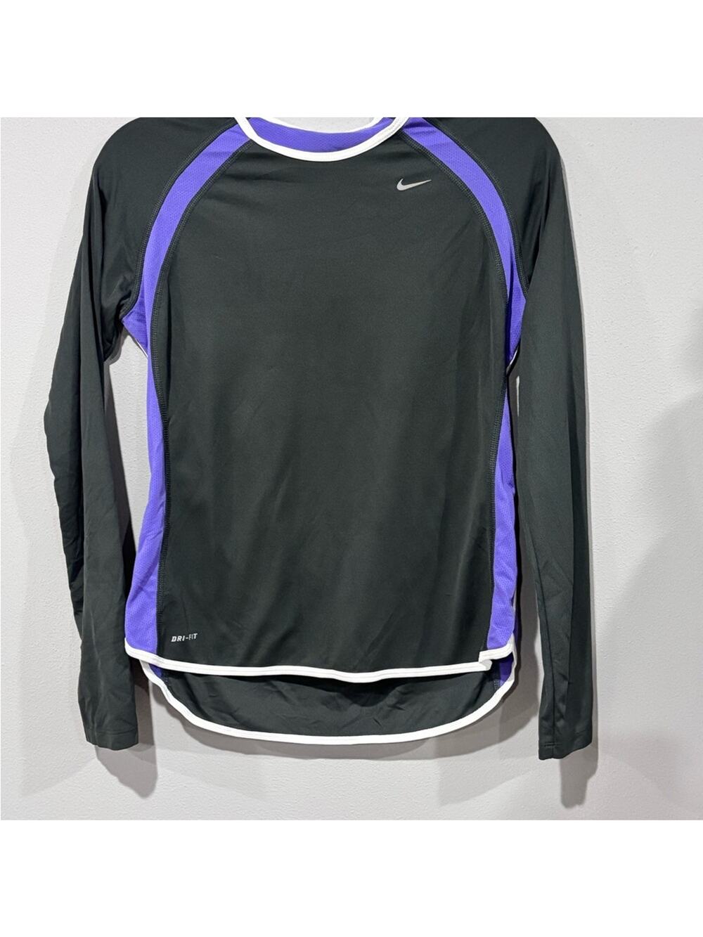 Nike Black and Purple Performance Top